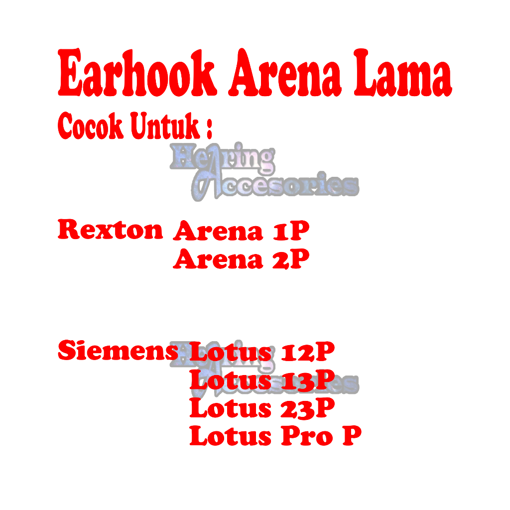 Earhook Alat Bantu Dengar Rexton H3410 H3420, Siemens, Ear Hook