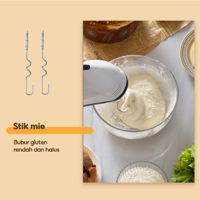 Hand Mixer 7 Kecepatan + 4 pcs Pengocok / Stirrer