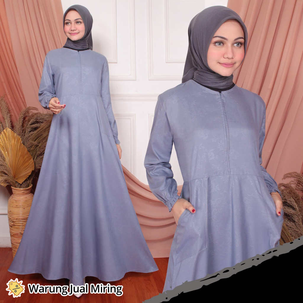 Baju Gamis CITRA Polos Emboss Wanita Muslim Katun Motif Jacquard Untuk Busui Perempuan Cewek Cewe Panjang Syari Lebaran Gaun murah Pesta Muslimah Santri Ukuran Jumbo XL XXL Dress Dres Dewasa Remaja Ibu-Ibu Terbaru Syar'i Lengan Panjang Polos Premium Pesta