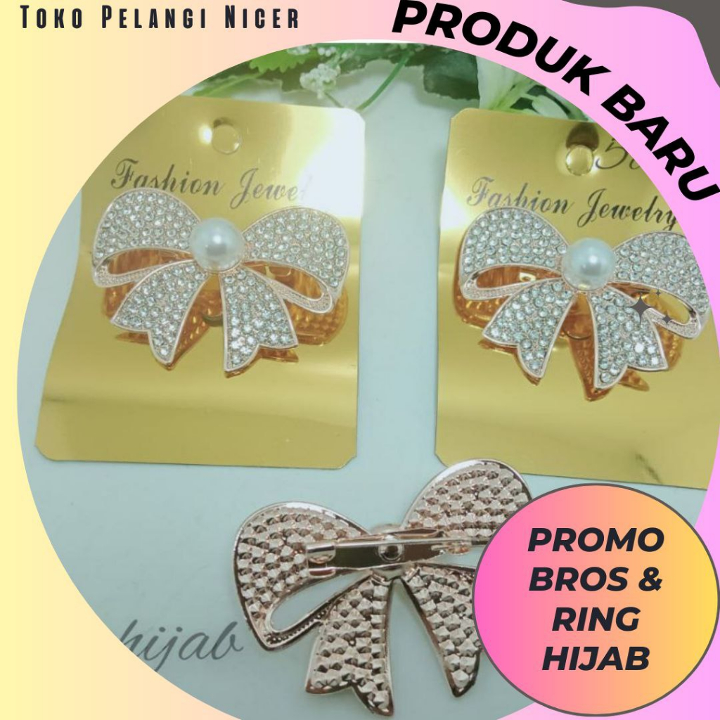 Bros Jilbab Bross Pin Hijab Pita Mutiara Pearl