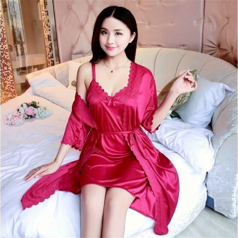 amosjkt28.baju tidur satin/baju kimono/baju 2in1,baju tidur dewasa