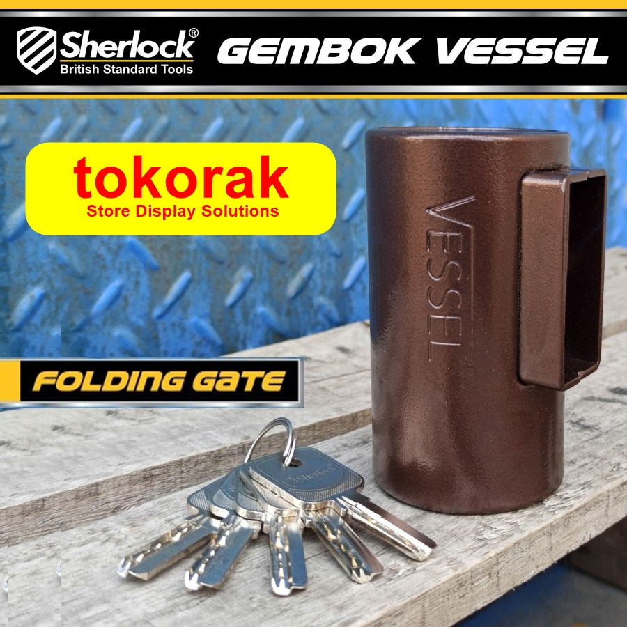 GEMBOK SHERLOCK VESSEL FOLDING GATE GEMBOK TABUNG PAGAR ROLLING DOOR