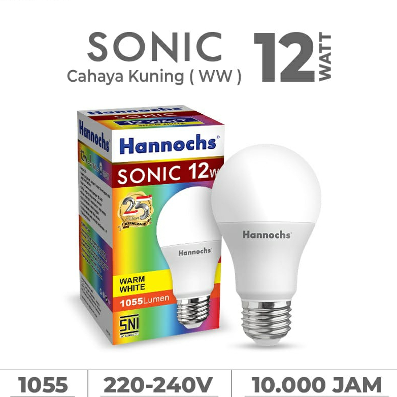 (JB99) Hannochs Lampu LED Sonic 12 Watt - Cahaya Kuning