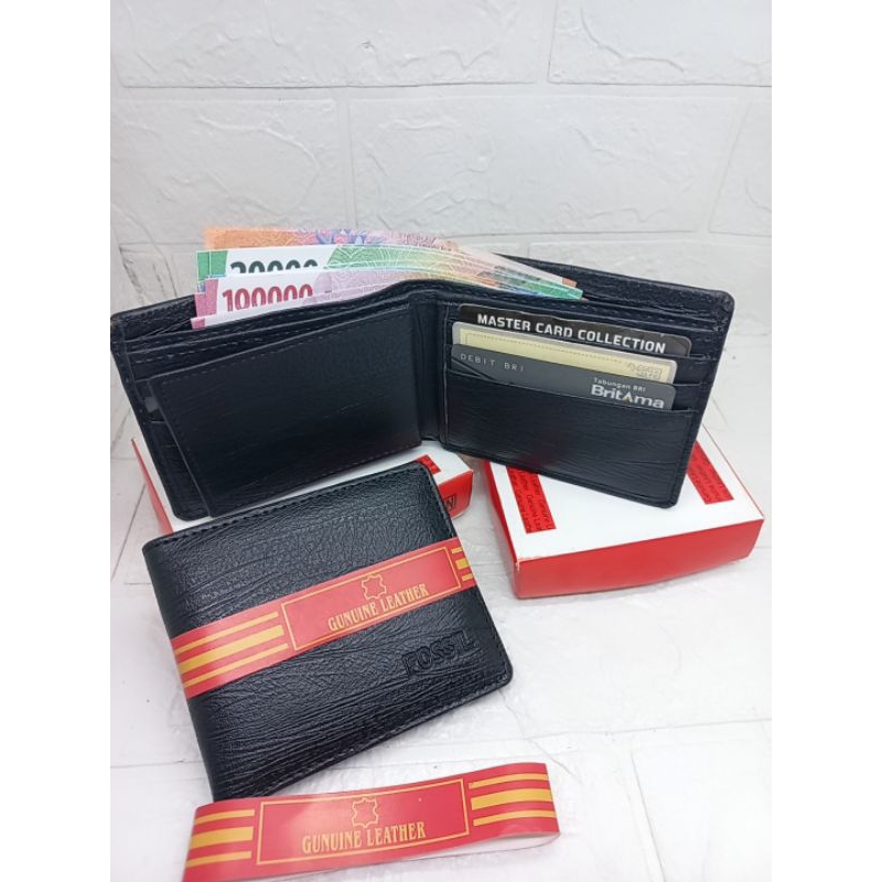 DOMPET PRIA KULIT PU DOMPET KULIT MOTIF SERAT