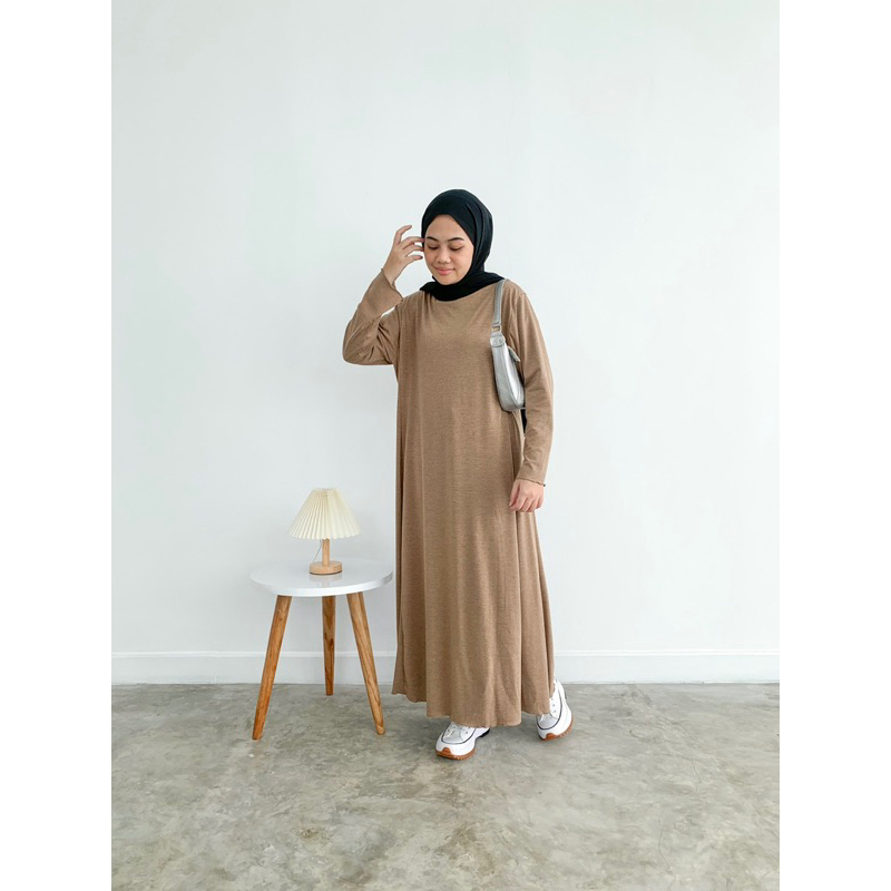 Basic A-Line Crinkle Dress Non Busui &amp; Busui