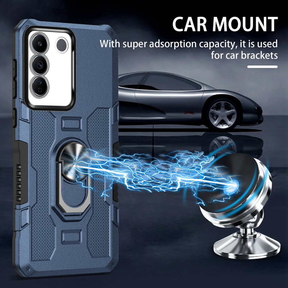 Case Armor VIVO V27 PRO Iring Cincin Magnetic Kesing Hp Protect kamera Premium Hard Case Standing Robot Pelindung Kamera VIVO V27 PRO