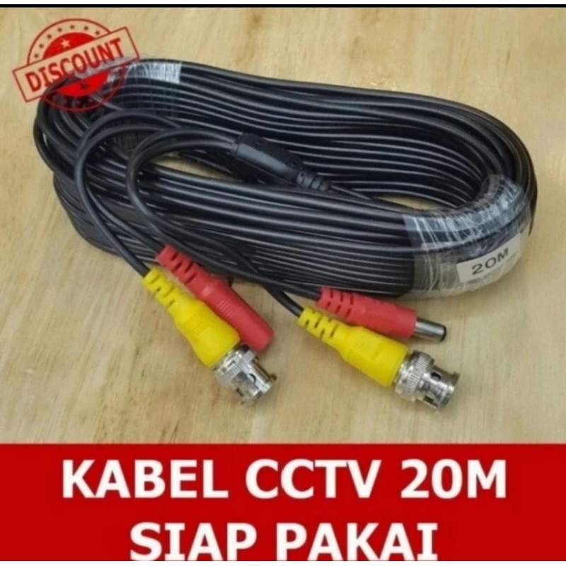 kabel jadi 20 meter bnc+DC tinggal pasang