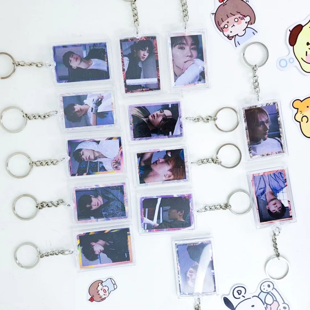 Keychain INSERT Kpop 2 Sisi SVT Keyring Gantungan Kunci Gantungan Tas Aksesoris Kpop Carat
