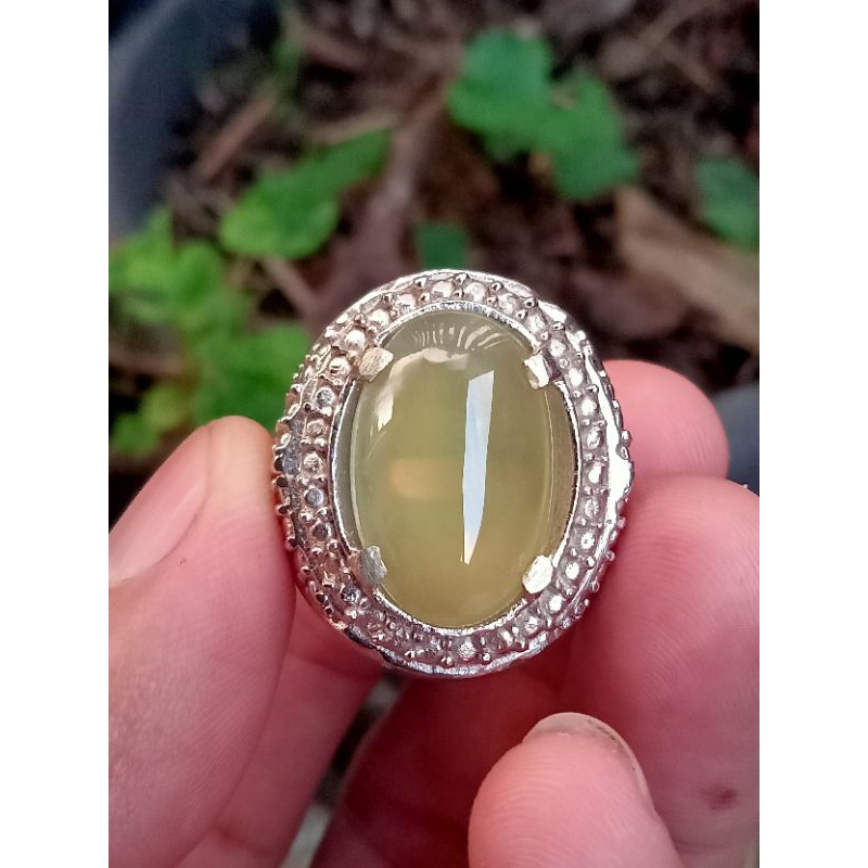 ✅ Batu Lumut Sungai Dareh Pucuk Pisang - Kristal ( Batu Akik Natural asli Dhamasraya - bukan bacan o