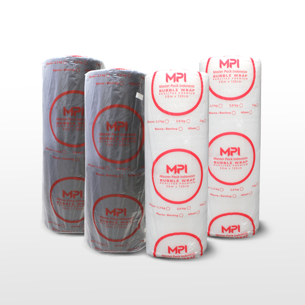 

Bubble Wrap MPI 125 cm x 50 meter Bening Hitam