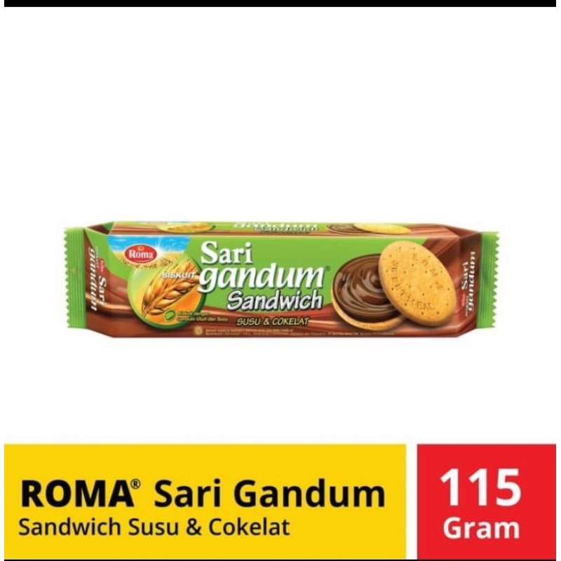 

roma sari gandum susu&cokelat 108gram