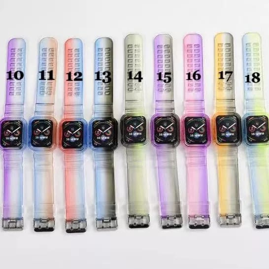 Strap Apple Watch Glacier Transparant Candy Ukuran 38mm/40mm/41mm 42mm/44mm/45mm