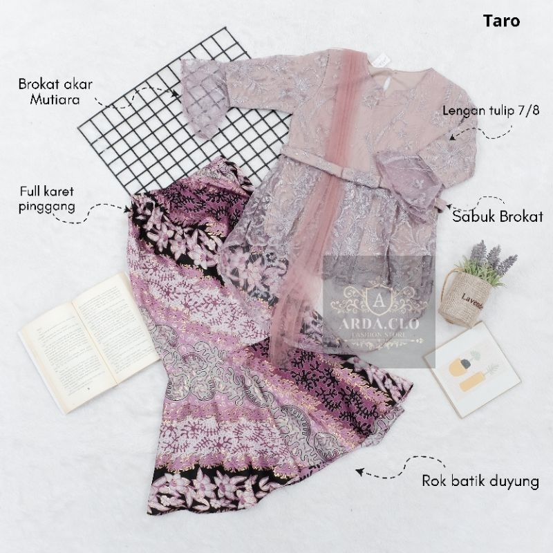 { arda.clo } BAJU SET KEBAYA BRUKAT EXSA ANAK / ROK DUYUNG SETELAN KEBAYA BROKAT ANAK