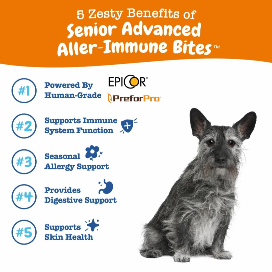 Zesty Paws Senior Advanced Allergy Immune Bites - Aller Immune Dog 360Gr