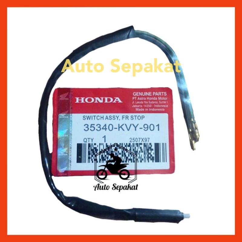 ORI SWITCH REM KIRI BELAKANG MATIC HONDA BEAT KARBU BEAT FI KABEL PENDEK KVY