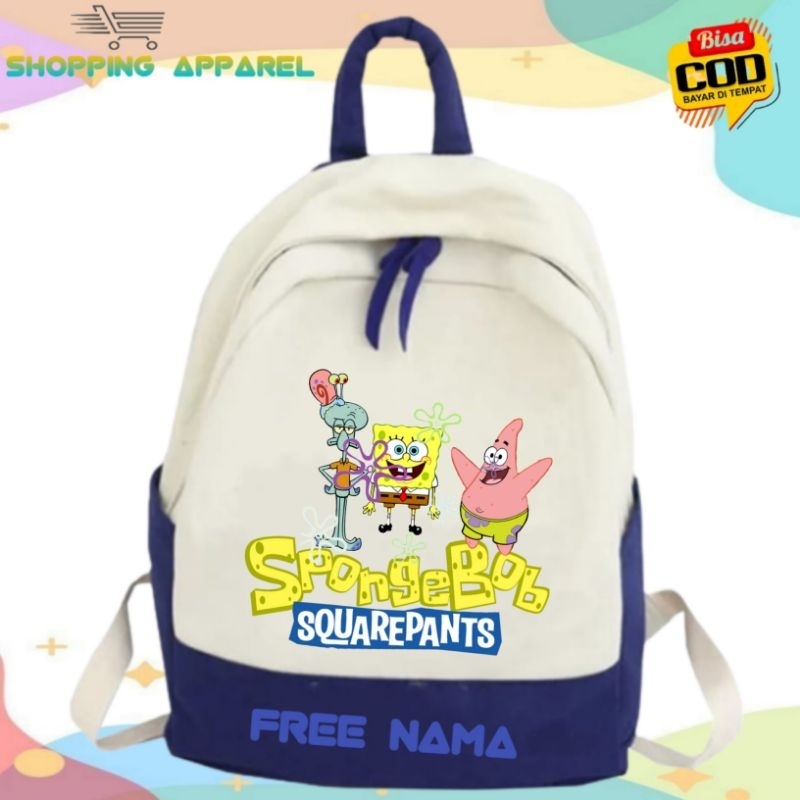 TAS RANSEL ANAK BACKPAKCK TK/SD MOTIP GAMBAR "SPONGEBOB"