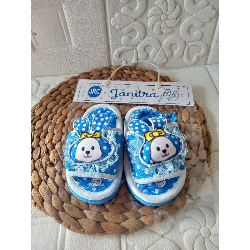 [0-2 tahun] SANDAL PREWALKER KOKOP SELOP ANAK PEREMPUAN MOTIF POLKADOT BONEKA KELINCI / SANDAL PREWALKER BABY GIRL KARAKTER BONEKA KELINCI RABBIT / SEPATU SANDAL BAYI KOKOP POLKADOT