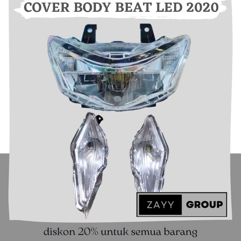 Sepaket reflektor Lampu Depan Motor plus Sen Depan Motor Beat New Esp Led Duluxe 2020-2023
