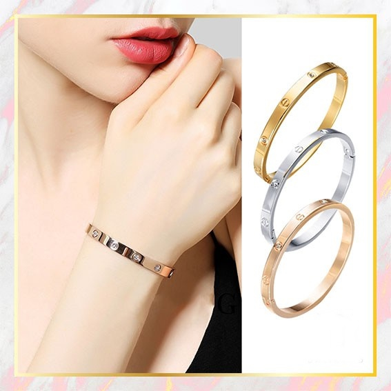 Gelang Tangan Titanium Wanita Energi Magnetic Om Mani Padme Hum