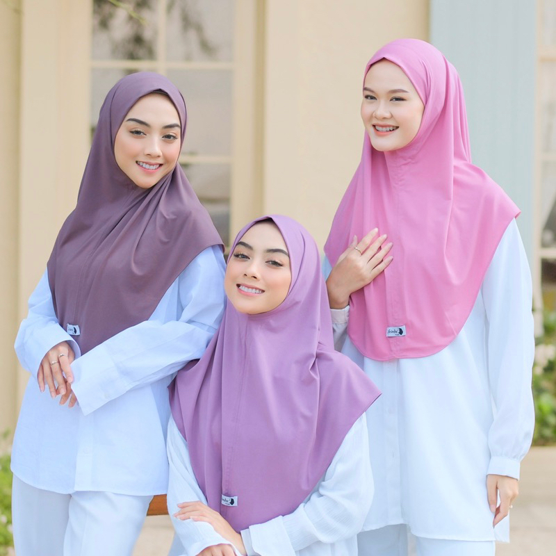 Dhinda Hijab - Bergo Non Pet Antem Size L/Jumbo (Jersey Ity Terbaik) Jilbab can