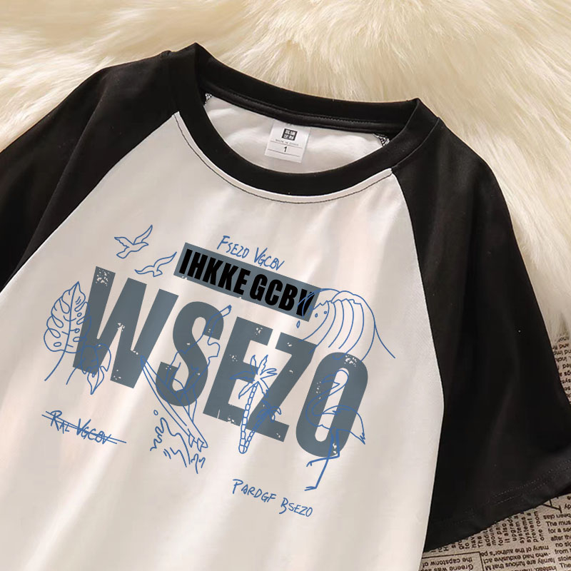 Kaos Baju Raglan Wanita T Shirt Korean Trend Kaos Atasan Wanita Terbaru Kaos Oversize Kaos Wanita Lengan Pendek