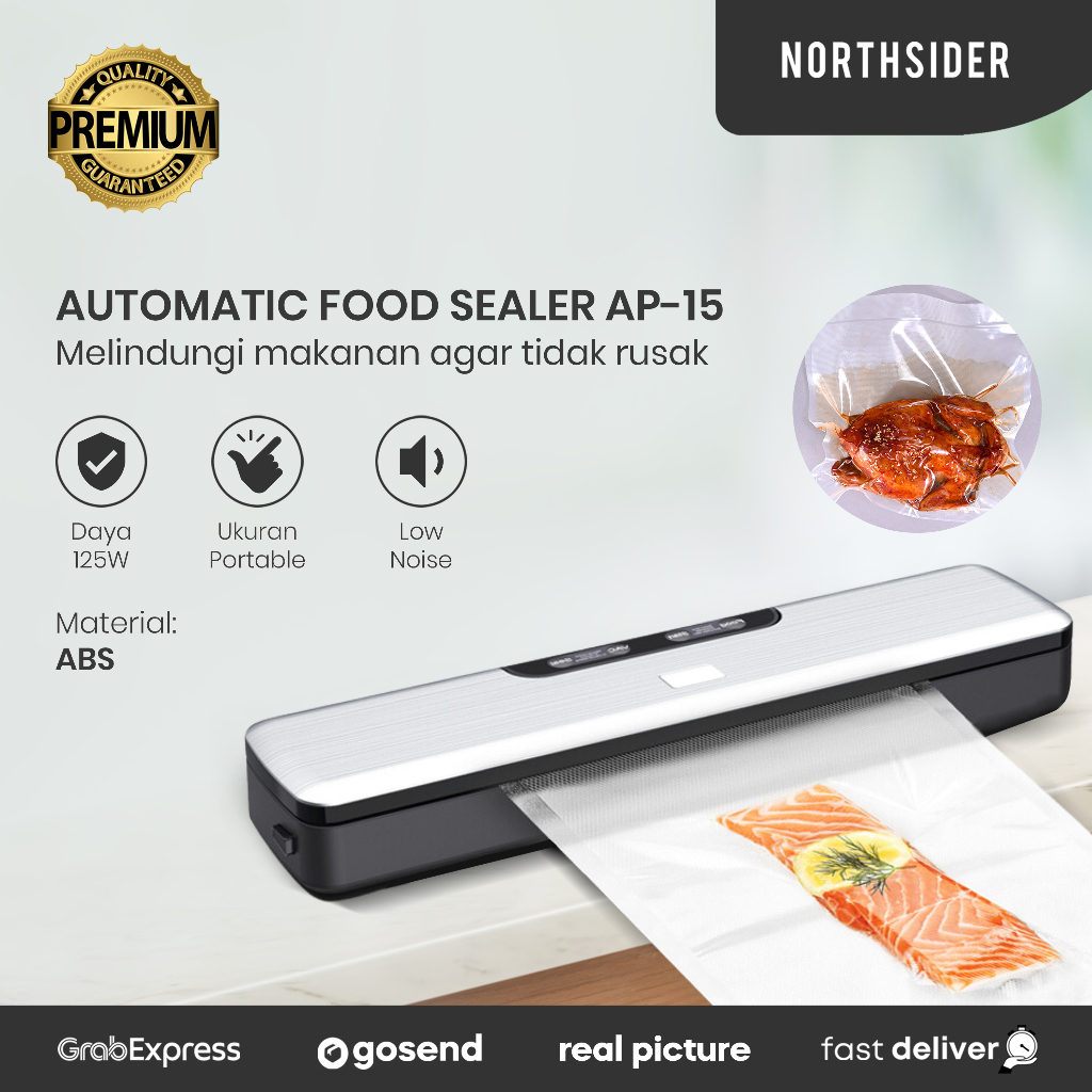 VACUUM SEALER PORTABLE MESIN VAKUM MAKANAN ELEKTRIK AUTOMATIC AP-15