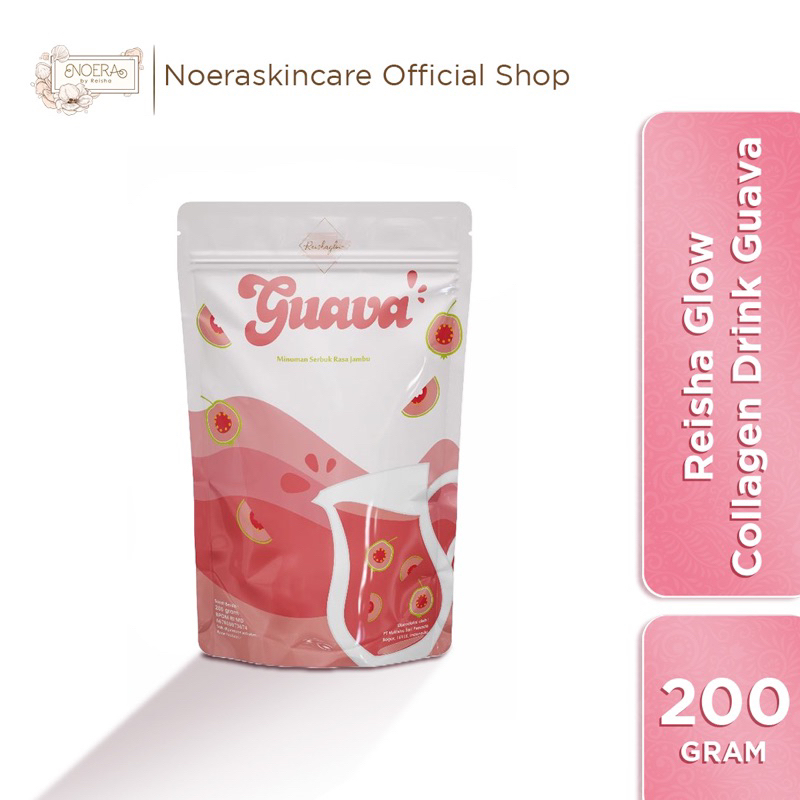 Reisha Glow Guava Collagen Drink | Minuman Collagen Rasa Jambu