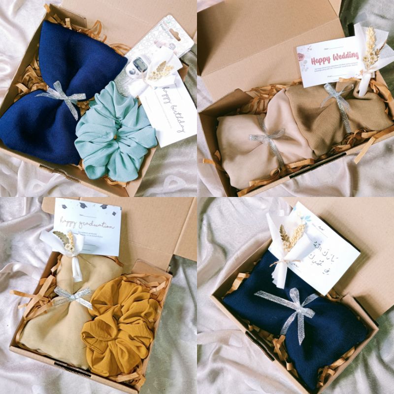 Hampers Jilbab Bella Square / Hampers Kerudung / Hampers Murah / Kado Ulang Tahun Tahun / Kado Wisud