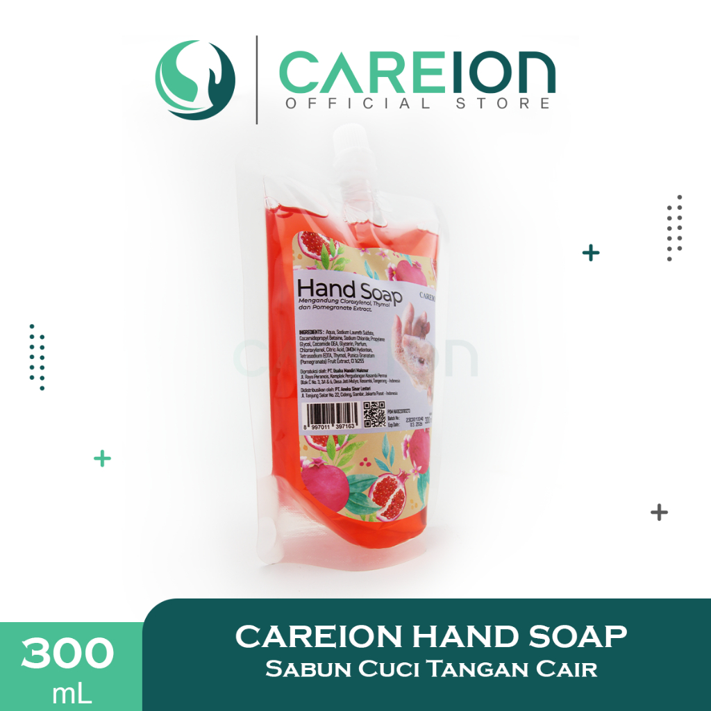 CAREION HAND SOAP POMEGRANATE HAND WASH SABUN CUCI TANGAN 300ML REFIL
