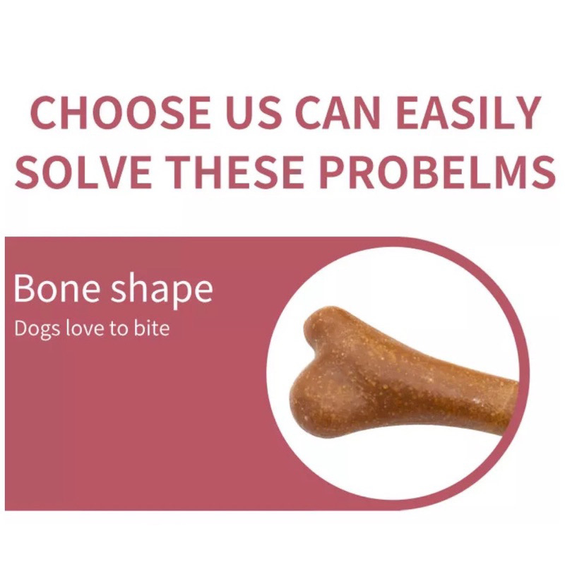 YAHO - Makanan Snack Dental Gigi Anjing Veterinarian Gigitan Tulang Pembersih Karang Gigi