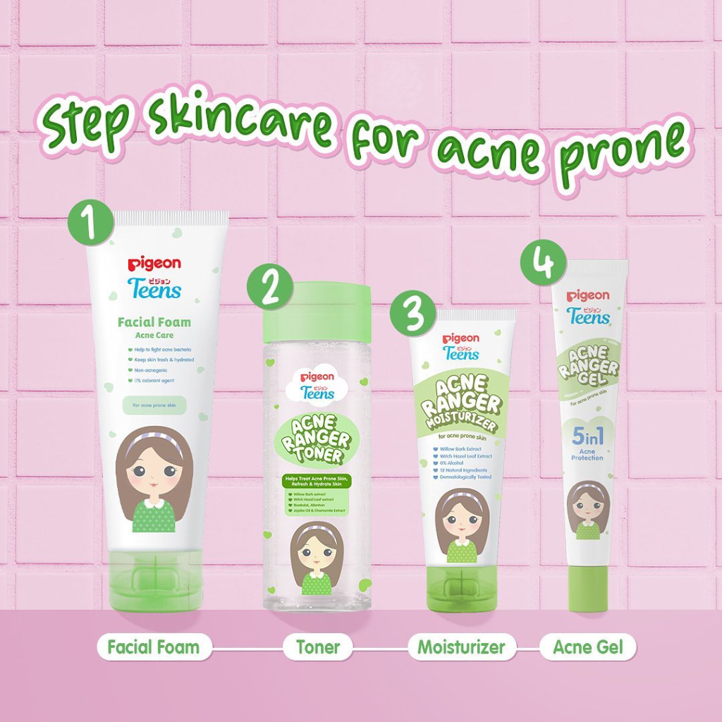 ✿ELYSABETHME✿ PIGEON teens hijau ALL skincare perawatan wajah remaja manja