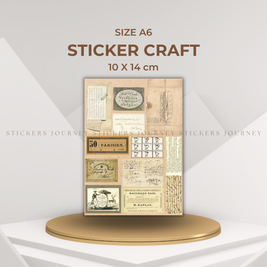 

Stiker Craft Aesthetic Stiker Aesthetic Deco Planner Album Scrapbook Journal Freebies Notes DIY Sticker Size A6 10 x 14 cm
