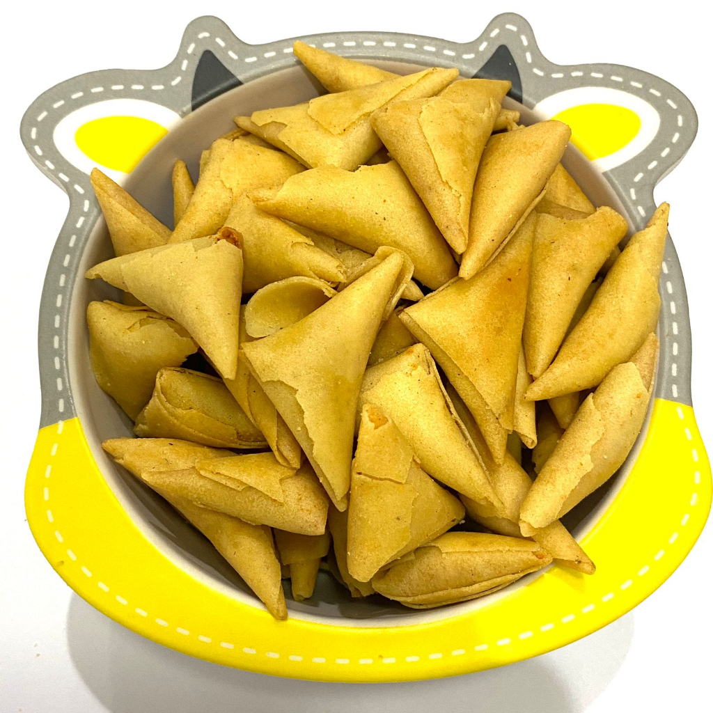 

Snack Cemilan Samosa Abon Ayam Super Segi Tiga 250 Gram Gurih