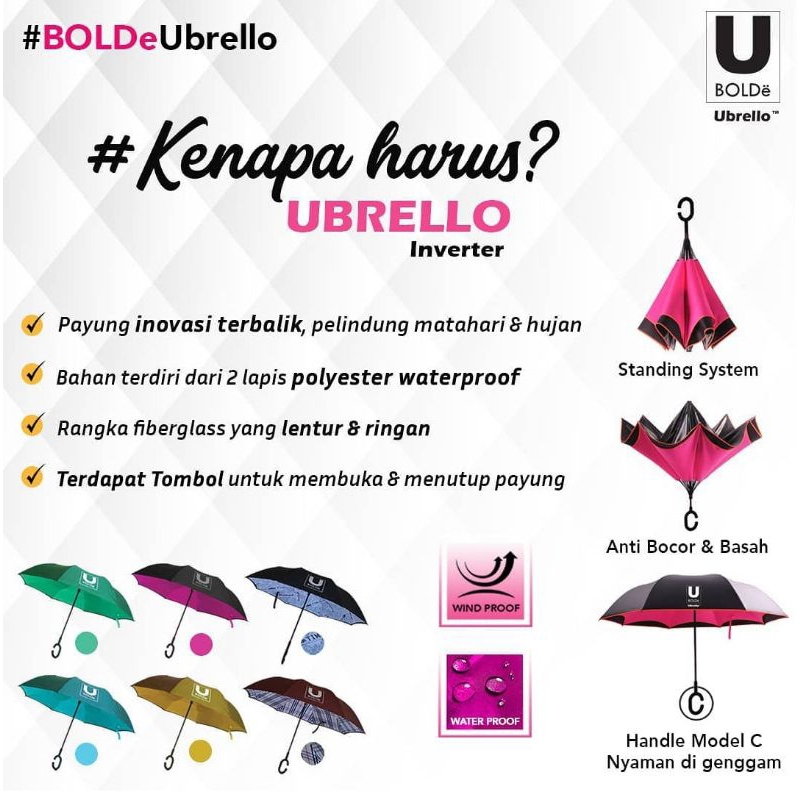 Ubrello Payung Reversible Original BOLDe