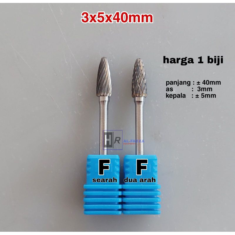 1 biji mata bor tuner F kecil 3x5x40mm