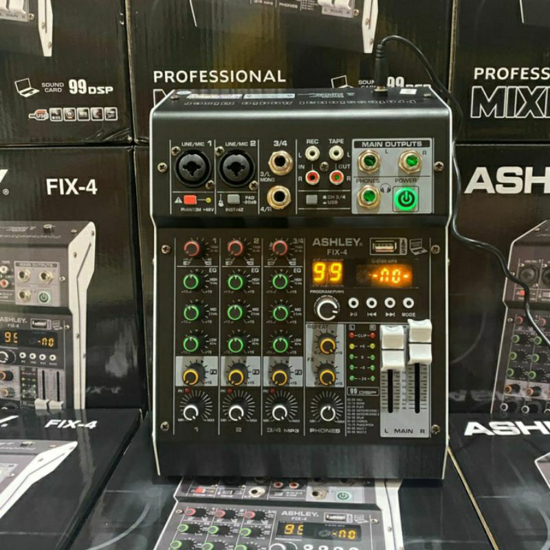 mixer audio 4 channel original ashley fix 4 mixer karaoke bluetooth
