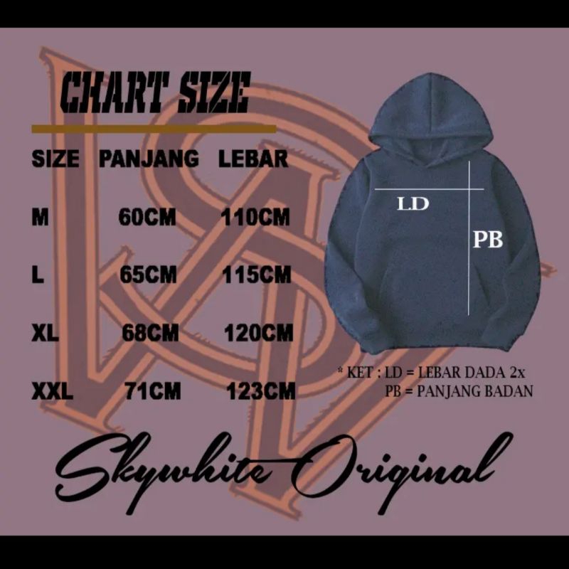 HOODIE ZIPPER SWEATER SKYWHITE BORDIR TIMBUL BAHAN GRAMASI 280 HALUS DAN TEBAL