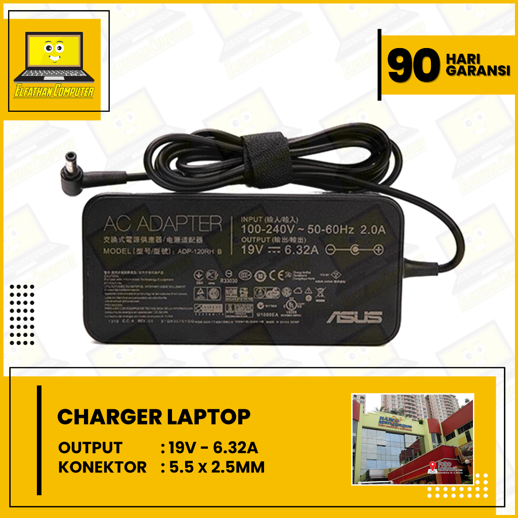 Charger Carger Laptop Asus ROG GL552J GL552JX GL552JX-DM033H Series 120Watt (5.5*2.5mm)