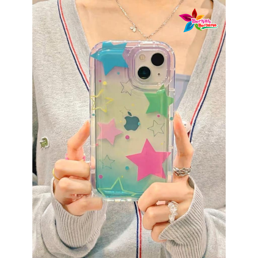 SS835 SOFTCASE SILIKON SHOCKPROOF AIR BAG STAR COLORFULL FOR OPPO A58 A78 A71 A74 A95 A83 RENO 8T 4 4F F17 PRO 5 5F F19 PRO 6 7 8 4G 7Z 8Z F5 F7 F1S A59 F11 PRO A78 A58 A38 A18 4G A98 A1 F23 BB8644