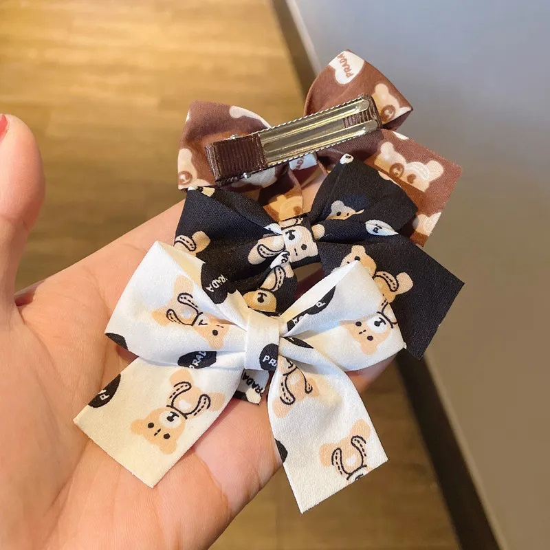 MMM Jepit Rambut Pita Anak Lucu 2 in 1 Jepitan Rambut Fashion Ribbon Hair Pin Gaya Korea Kids Import Murah