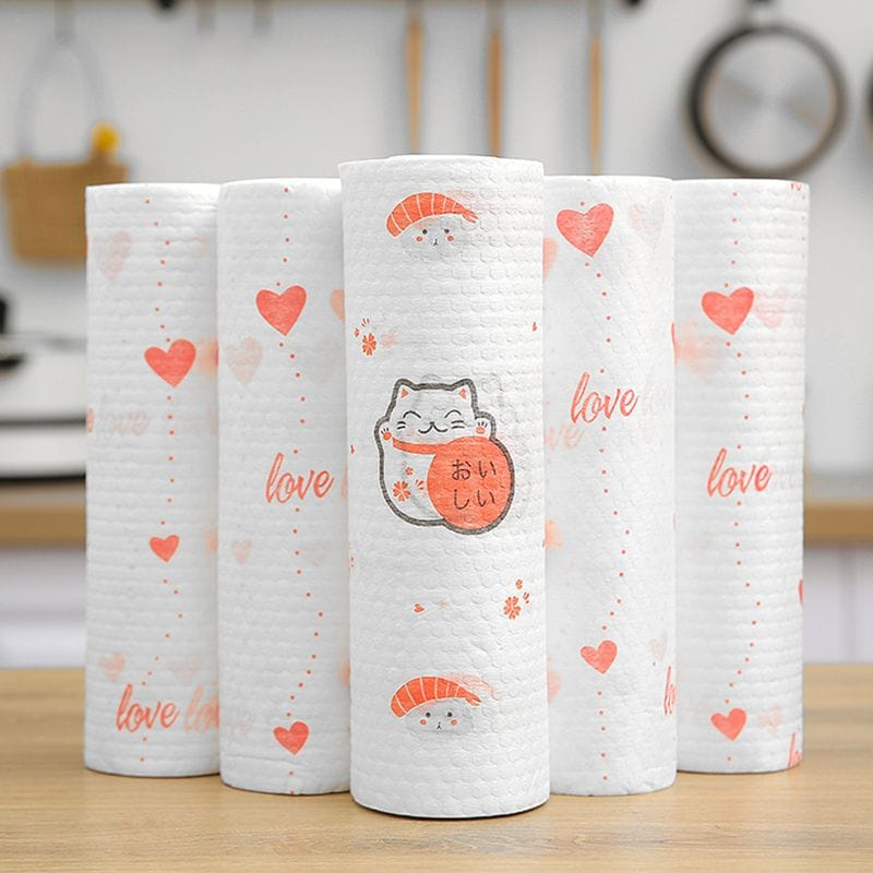 LAP TISU GULUNG DAPUR/TISU GULUNG ROLL PEMBERSIH ALAT DAPUR/TISU GULUNG ROLL SERBAGUNA MOTIF LUCU