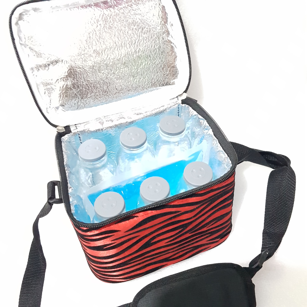 Coolerbag Asi   +  6 botol asi + 1 blue gel / TAS PENYIMPANAN ASI ASIP