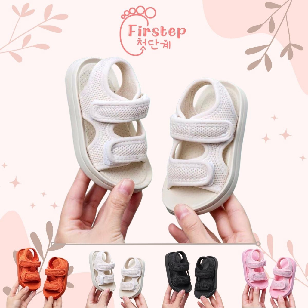Firstep ❤️ Sandal Gunung Anak Polos Laki laki Perempuan  Sendal Anak Import Anti Slip FS107