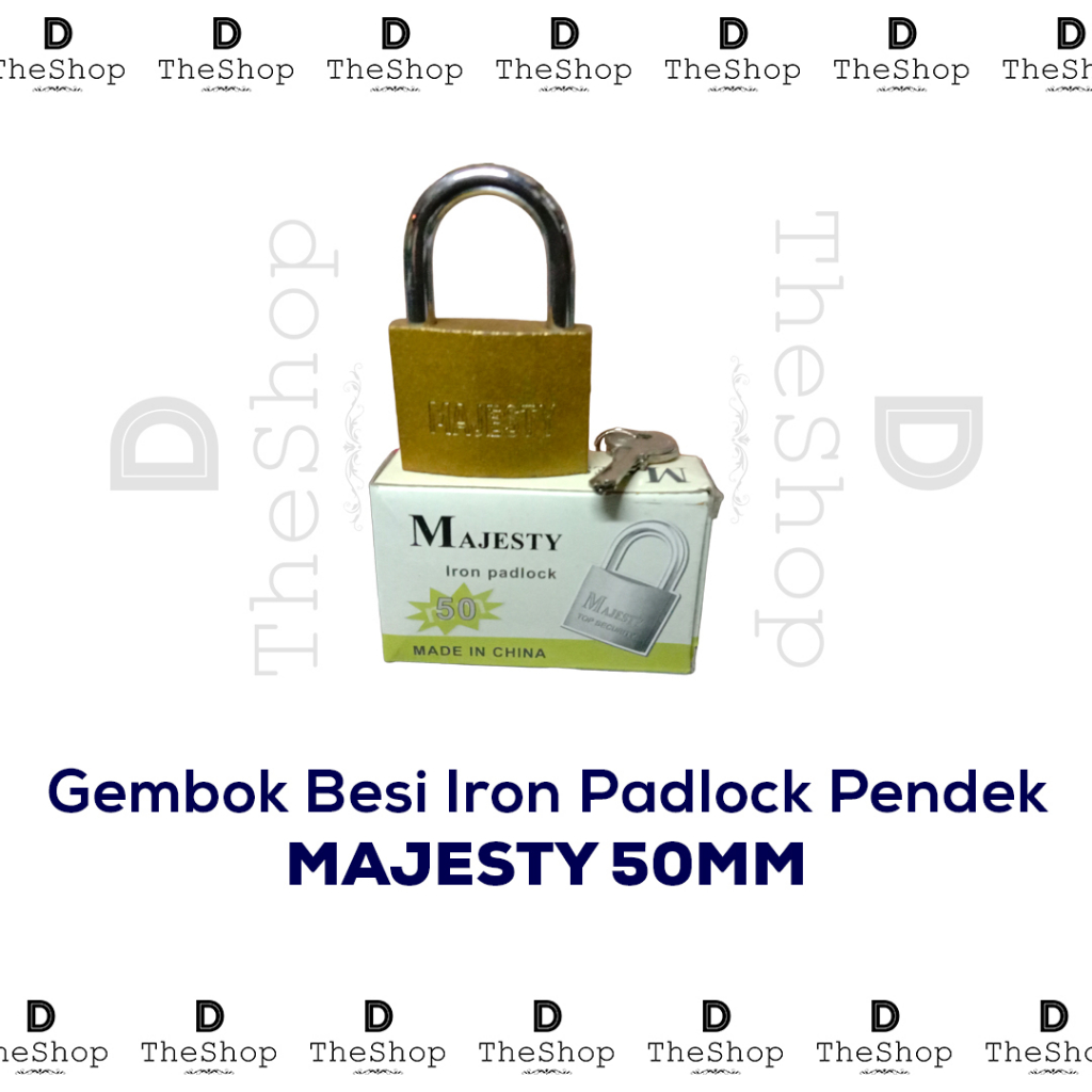 Gembok Kunci Iron Padlock Kuning Majesty 50mm