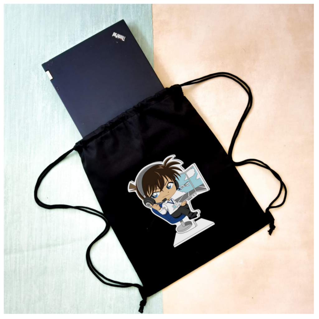 Stringbag Premium Detective Conan Series Ran shinichi manga anime jepang merchandise tas ransel drawstring || Kiiyoomii ||