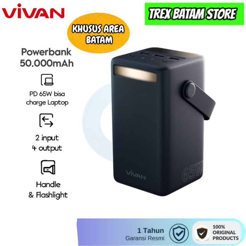 VIVAN POWERBANK LAPTOP & HP VPB B50 50.000 mAh GARANSI [ BATAM ]