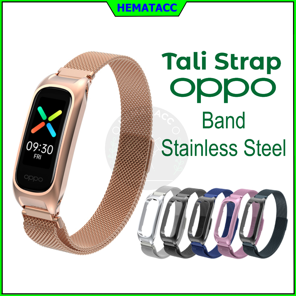 Strap Oppo Band Stainless Steel Tahan Karat Tali Jam Metal One Plus Band Hematacc