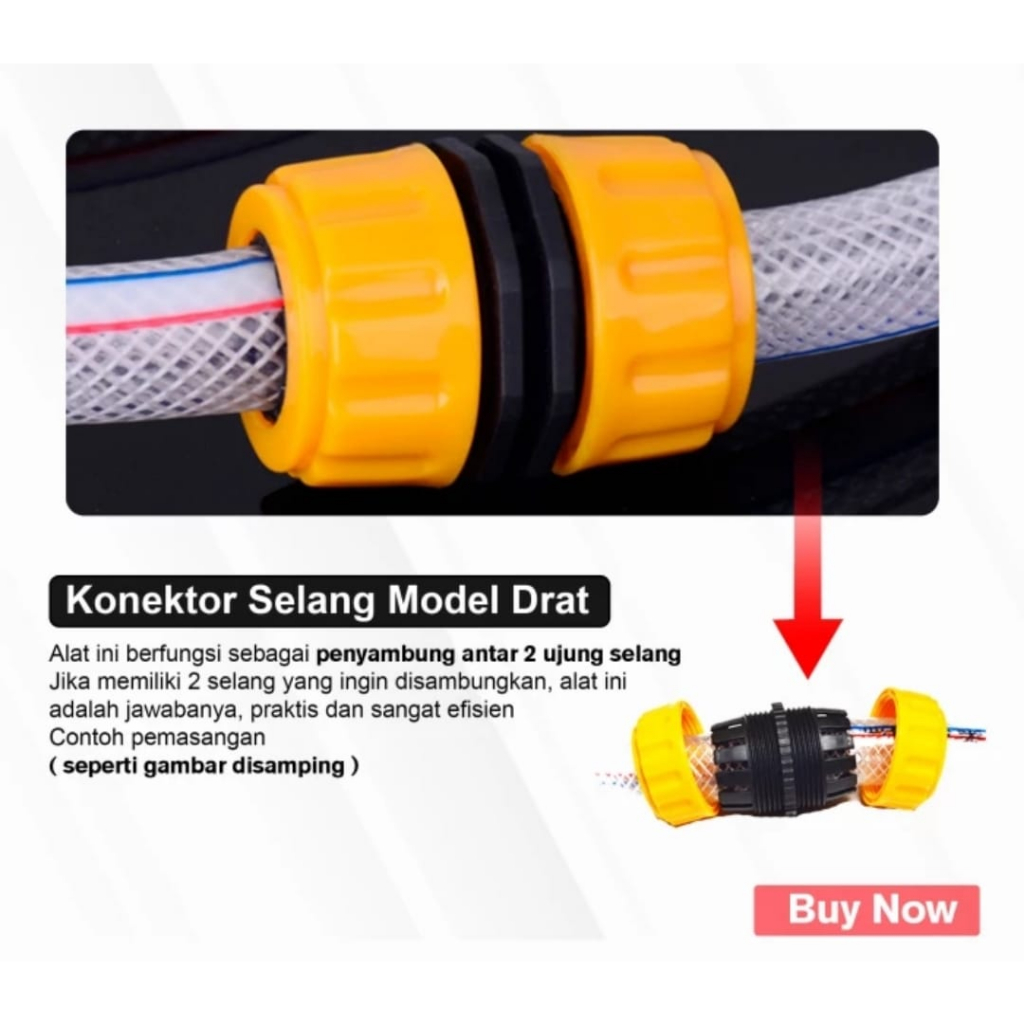 Drat Sambungan Selang Air 1/2 - 3/4 / sambungan selang air