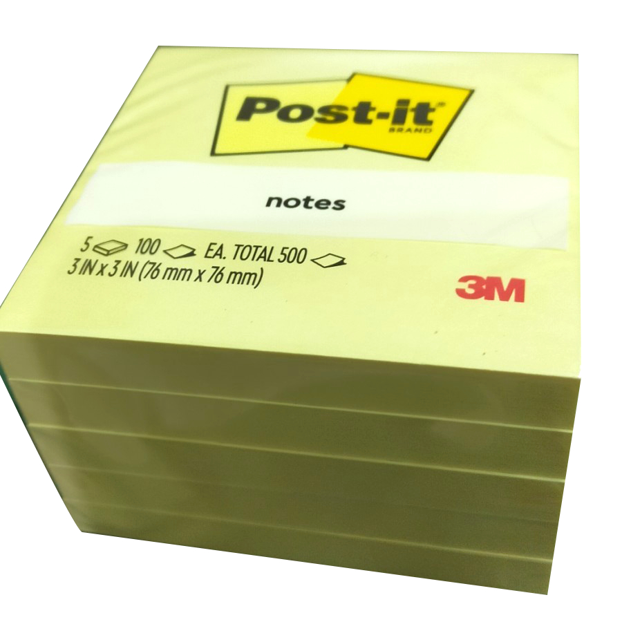 Ktmstore 3M Post it Memo Tempel 500 Lembar 7.6 X 7.6 cm Notes Notas 654-5CY