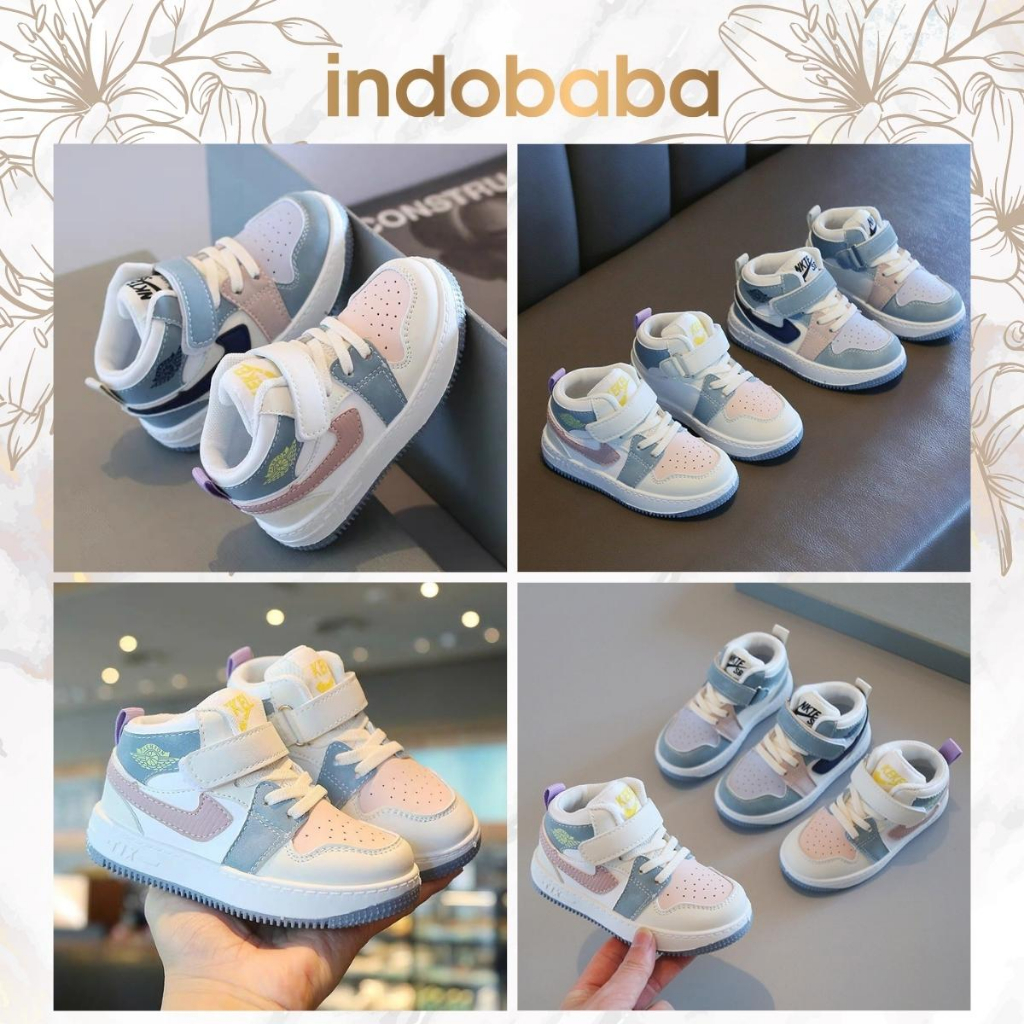 indobaba Sepatu Anak Perempuan Sneakers Anak Import Premium Quality S141